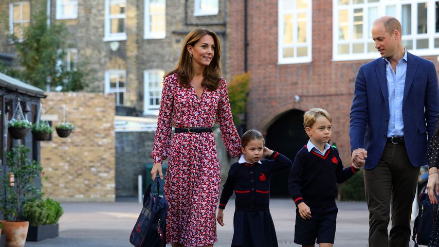 Herzogin Kate, Prinzessin Charlotte, Prinz George und Prinz William