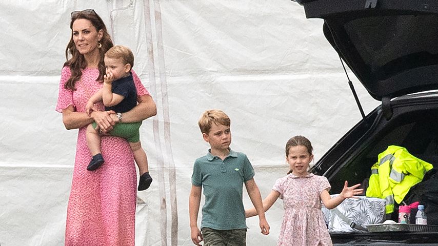 Herzogin Kate, Prinz Louis, Prinz George und Prinzessin Charlotte