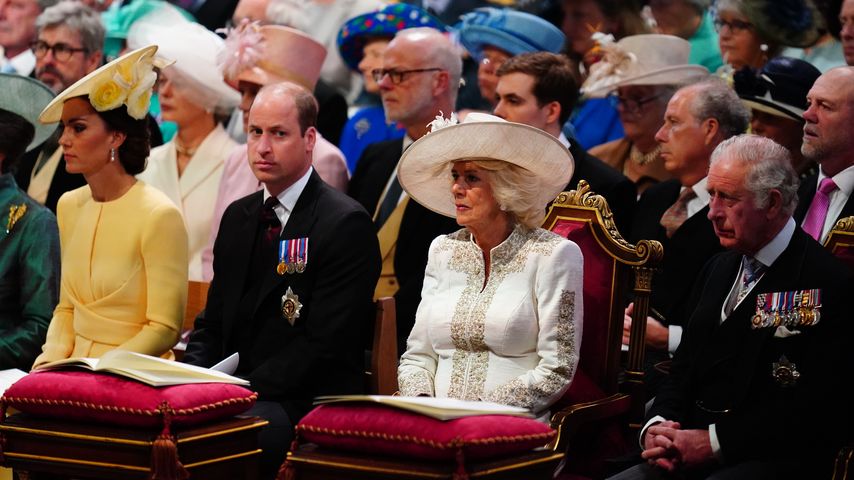 Herzogin Kate, Prinz William, Herzogin Camilla und Prinz Charles beim Gottesdienst