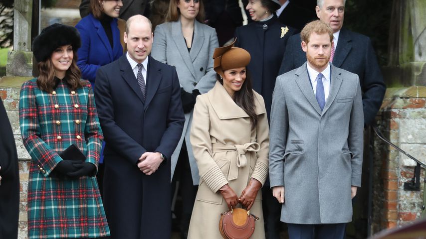 Herzogin Kate, Prinz William, Herzogin Meghan und Prinz Harry im Dezember 2017