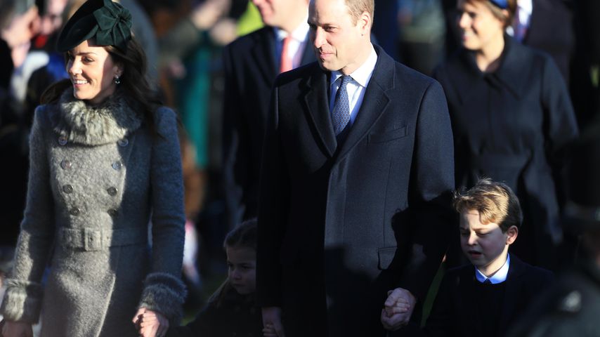 Herzogin Kate, Prinzessin Charlotte, Prinz William und Prinz George am ersten Weihnachtstag 2019