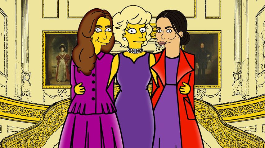 Herzogin Kate, Prinzessin Diana und Herzogin Meghan als "Simpsons"-Charaktere