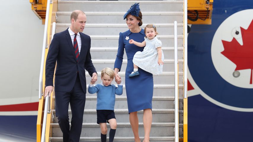 Herzogin Kate mit Prinz William, Prinz George und Prinzessin Charlotte, September 2016