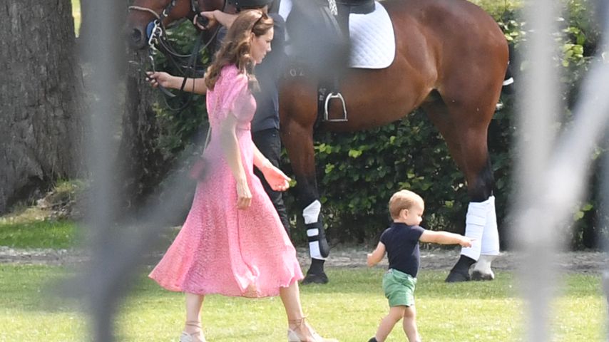 Herzogin Kate und Prinz Louis im Juli 2019 in Wokingham
