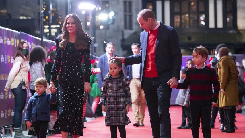 Prinz Louis, Herzogin Kate, Prinzessin Charlotte, Prinz William und Prinz George (v.l.n.r.)