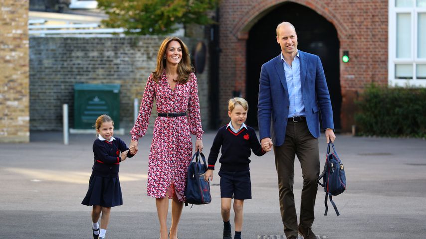 Herzogin Kate und Prinz William mit ihren Kindern Charlotte und George
