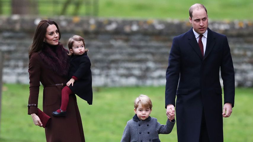 Herzogin Kate und Prinz William mit ihren Kindern Prinz George und Prinzessin Charlotte