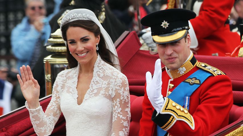 Herzogin Kate und Prinz William an ihrem Hochzeitstag im April 2011 in London
