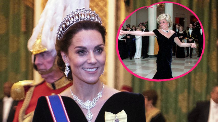 Erinnert Herzogin Kates Look an Dianas "Travolta-Kleid"?
