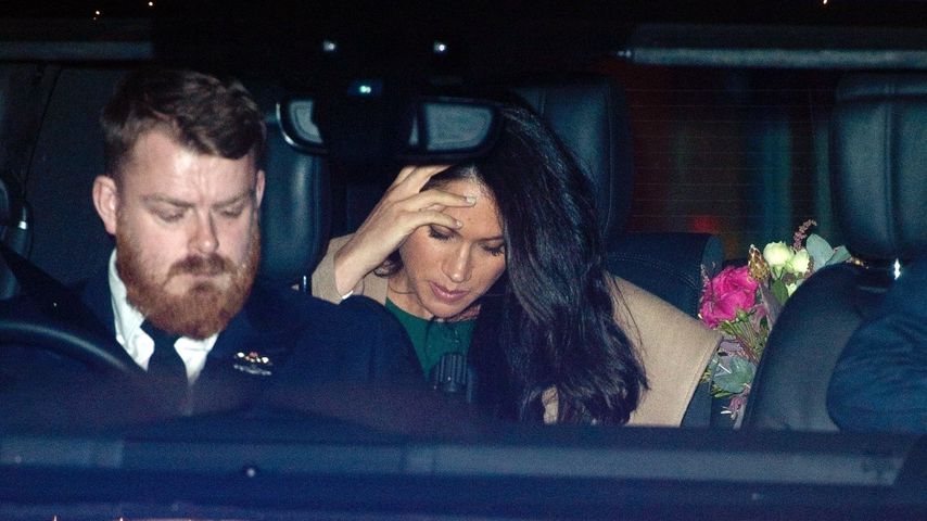 Herzogin Meghan in einem Auto in London, 2019