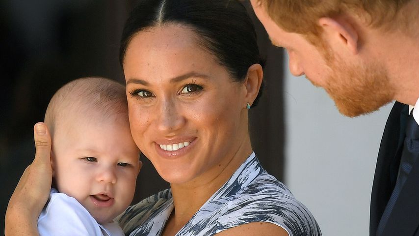 Herzogin Meghan mit ihrem Sohn Archie und Prinz Harry, September 2019