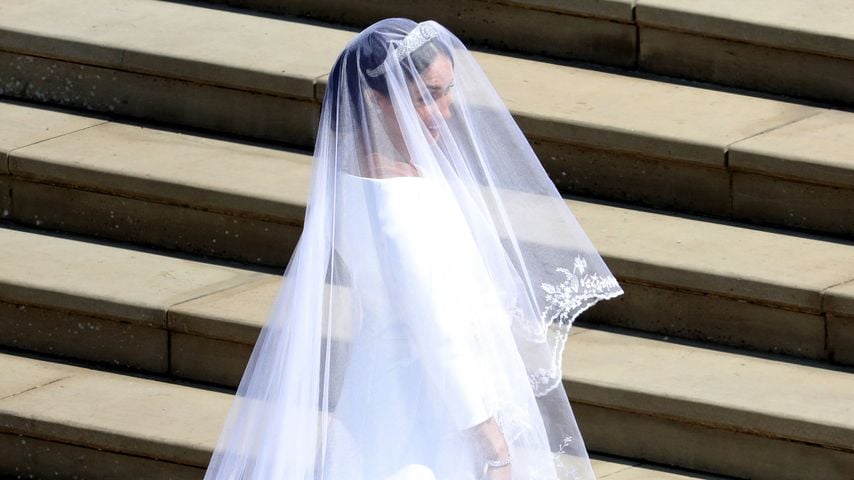 Herzogin Meghan im Hochzeitskleid im Mai 2018