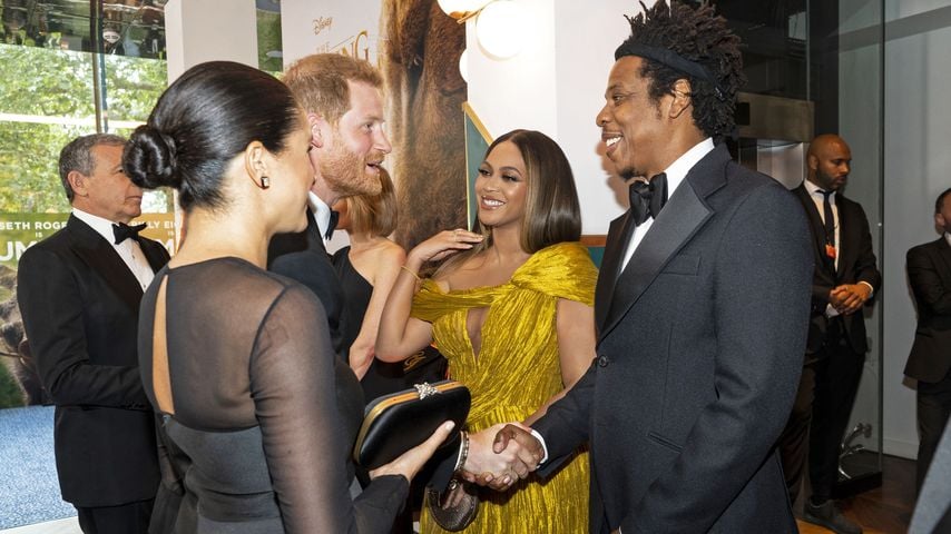 Herzogin Meghan, Prinz Harry, Beyoncé und Jay-Z bei der "Der König der Löwen"-Premiere