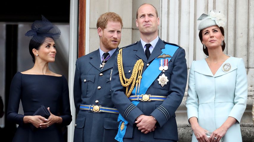 Herzogin Meghan, Prinz Harry, Prinz William und Herzogin Kate