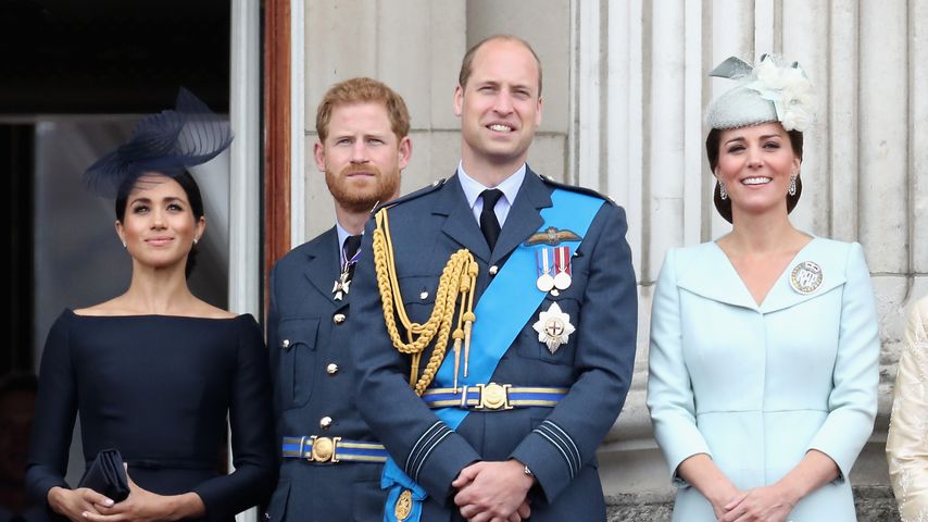 Herzogin Meghan, Prinz Harry, Prinz William und Herzogin Kate