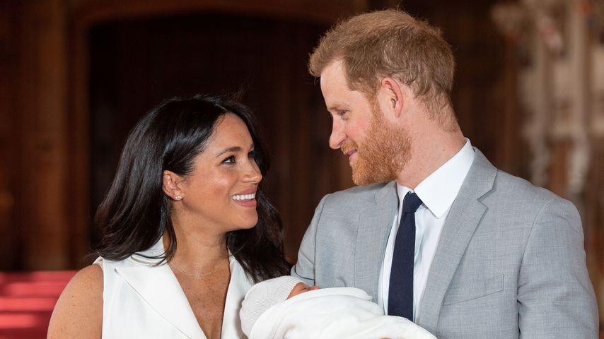 Herzogin Meghan, Prinz Harry und Archie Harrison am 8. Mai 2019 in Windsor
