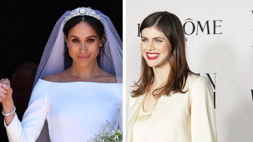 Meghan inspirierte Alexandra Daddario mit Hochzeitslook