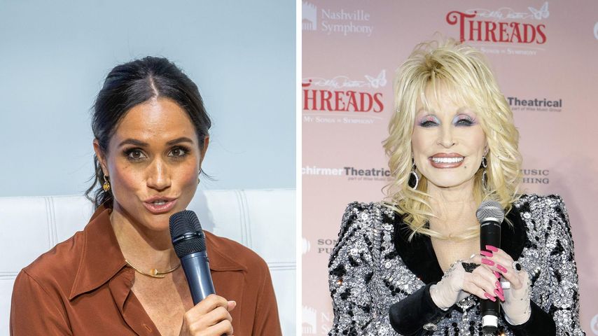 Herzogin Meghan kassiert Korb von Countrystar Dolly Parton