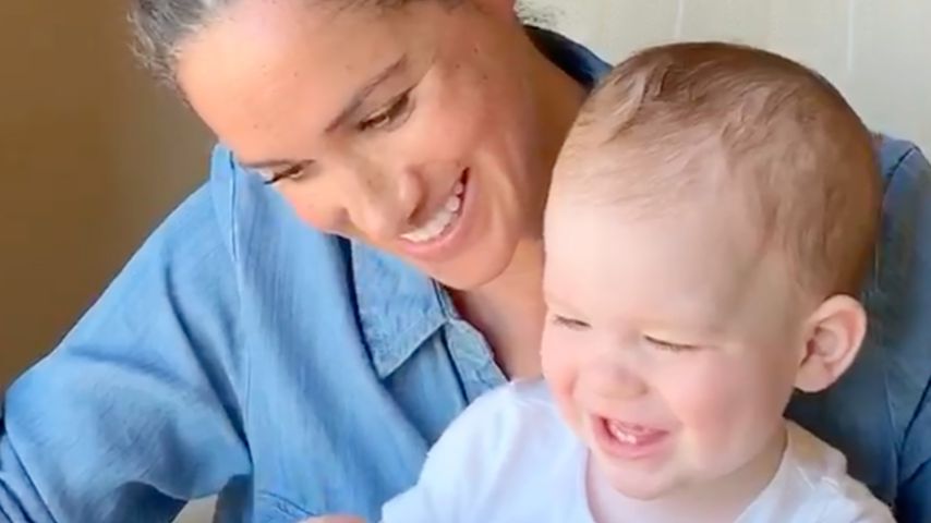 Herzogin Meghan und ihr Sohn Archie Harrison im Jahr 2020
