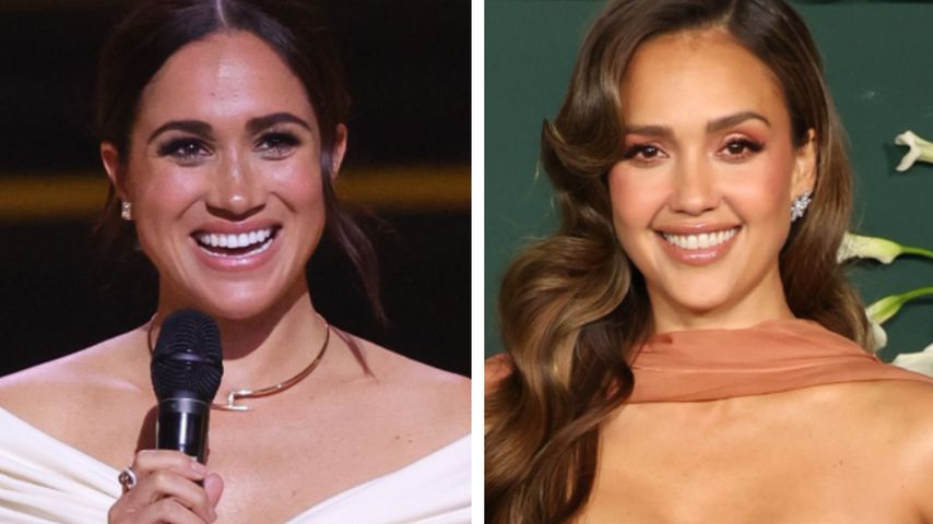 Collage: Herzogin Meghan und Jessica Alba