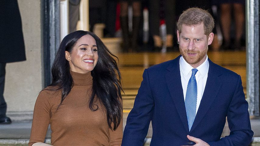 Herzogin Meghan und Prinz Harry beim Besuch der kanadischen Botschaft in London, Januar 2020
