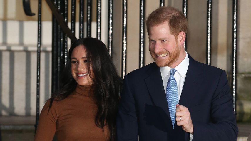Herzogin Meghan und Prinz Harry beim Besuch der kanadischen Botschaft in London, Januar 2020