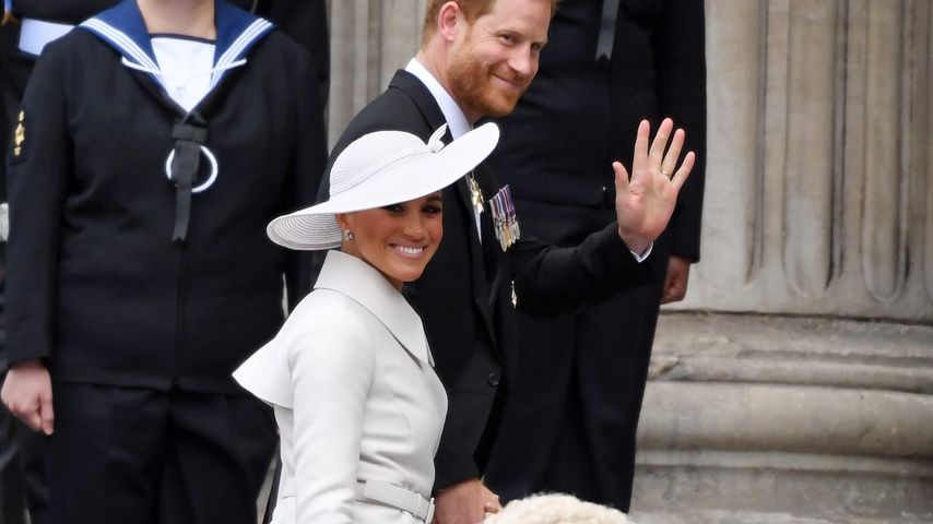 Herzogin Meghan und Prinz Harry vor der St Paul's Cathedral