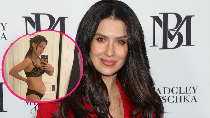 Halbzeit: Hilaria Baldwin zeigt ihren Babybauch in Dessous