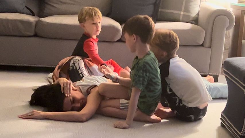 Hilaria Baldwin mit ihren Kindern