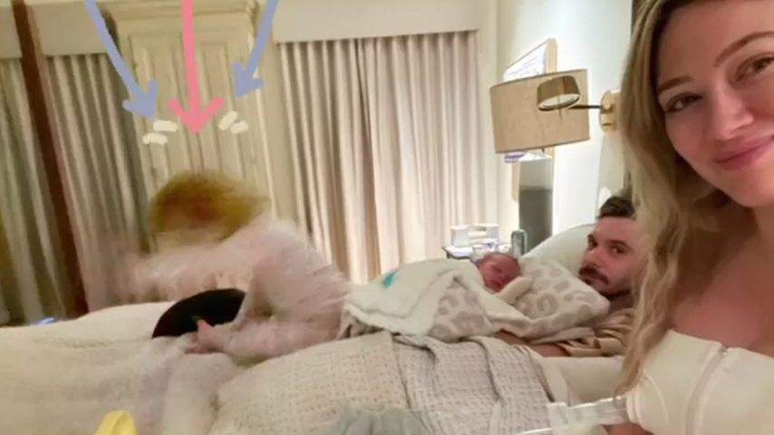 Hilary Duff mit ihrem Mann Matthew und ihren Kindern