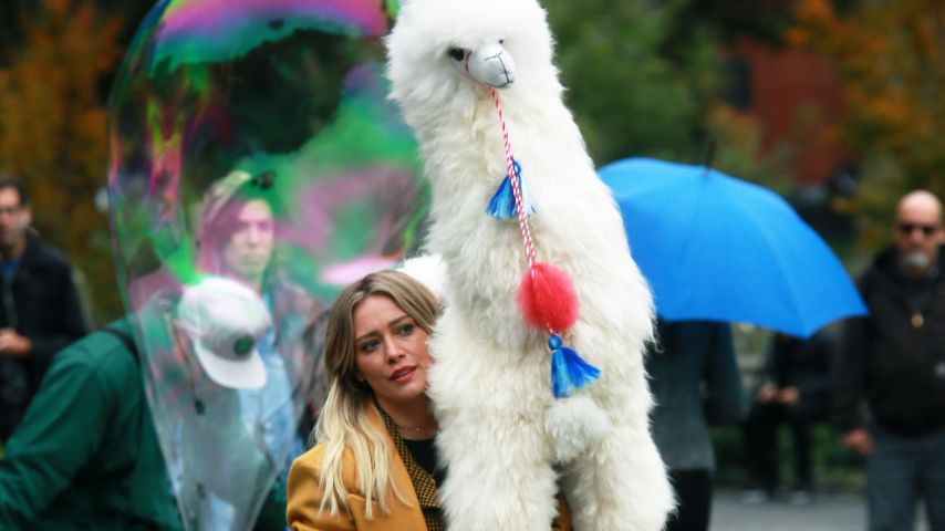 "Lizzie McGuire"-Drehstart: Hilary Duff mit Alpaka in N.Y.