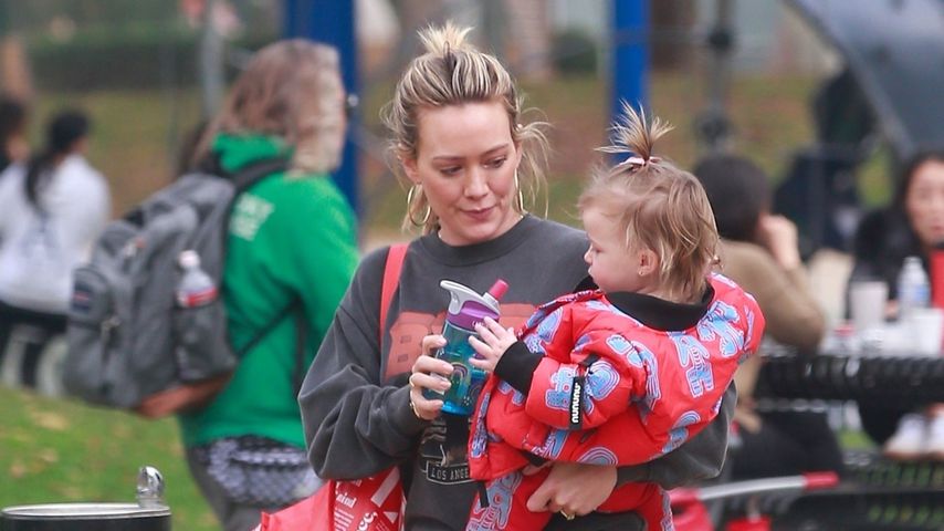 Schauspielerin Hilary Duff mit ihrer Tochter Banks