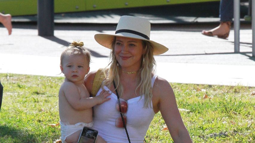 Schauspielerin Hilary Duff mit ihrer Tochter Banks