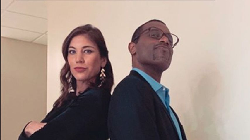 Hope Solo und "Weekend Winners"-Moderator Jeremy St. Louis