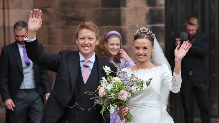 Herzog Hugh Grosvenor und Olivia heißen Tochter willkommen