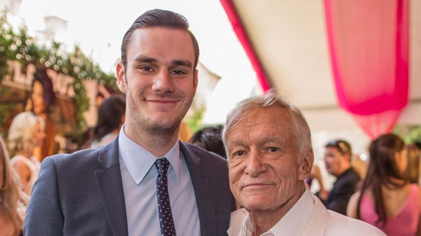 Hugh Hefner mit seinem Sohn Cooper