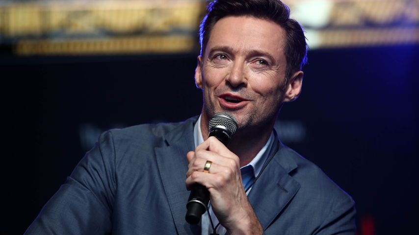 Hugh Jackman bei einer Pressekonferenz in Auckland im Februar 2019