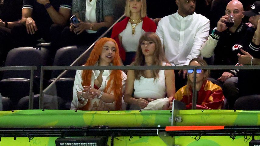 Ice Spice, Taylor Swift und Ashley Avignone, Super Bowl, 2025