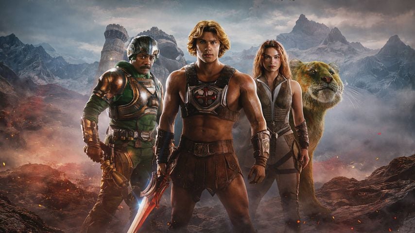 Idris Elba, Nicholas Galitzine und Camila Mendes in "Masters of the Universe" (2026)