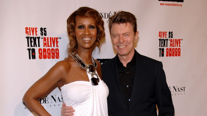 Iman Abdulmajid und David Bowie im November 2008 in New York