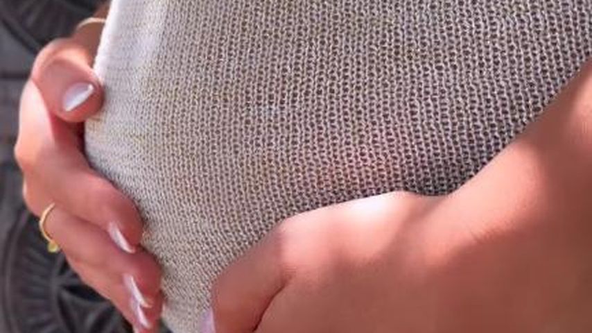 Imogen Ewan während der Erwartung ihres ersten Kindes
