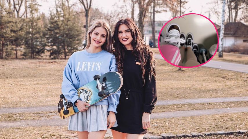 Süß: Coupleontour-Mamas im Partner-Look mit Baby Olivia