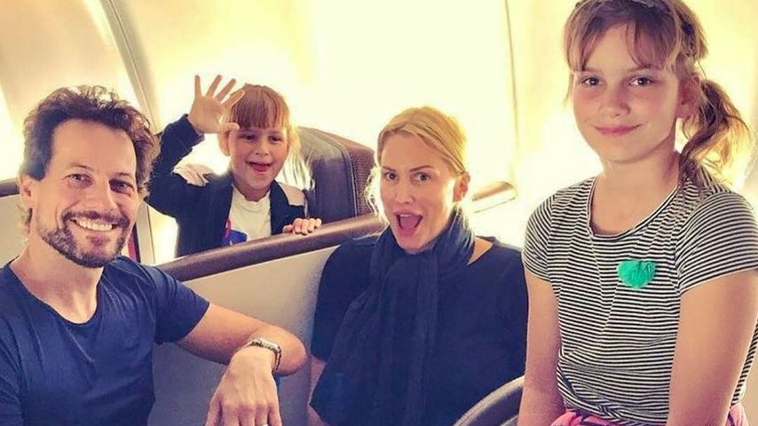 Ioan Gruffudd und Alice Evans mit ihren Töchtern
