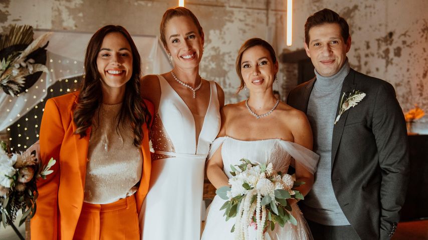 Irina, Braut Ava, Braut Chiara und Deniz bei "Alles was zählt"