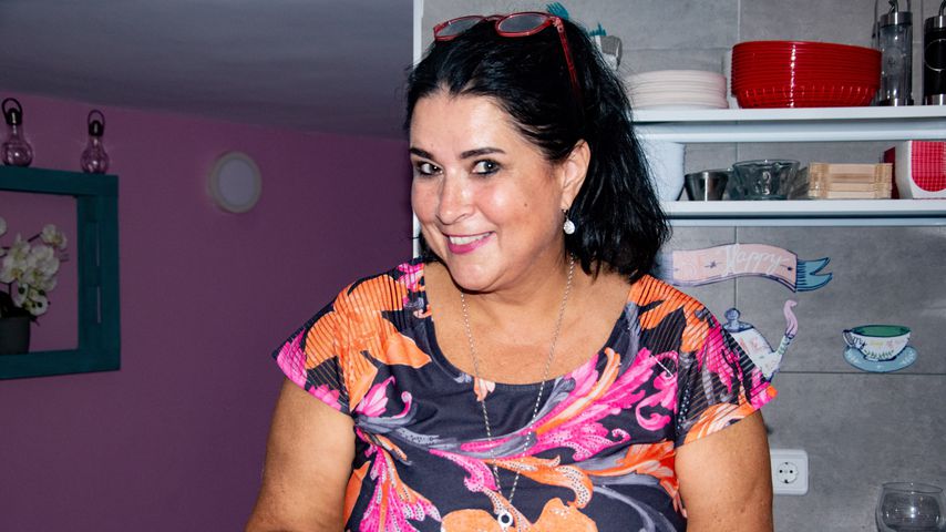Iris Klein in ihrem Café auf Mallorca