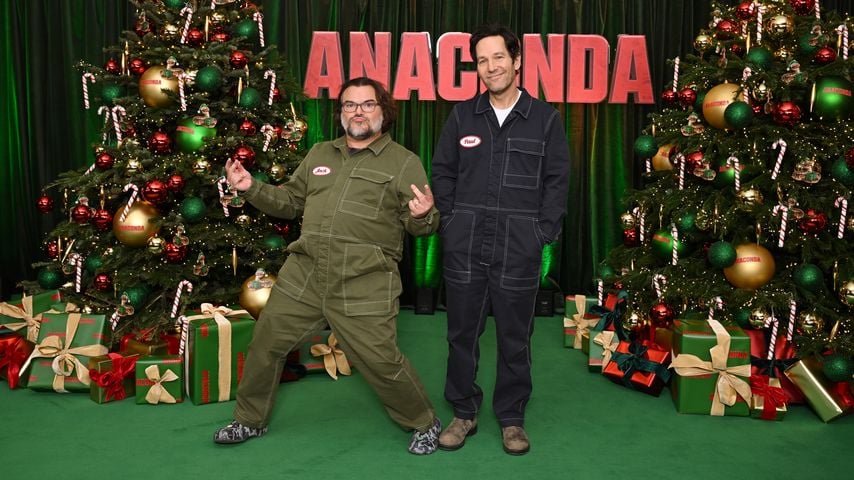 Bei der Fotocall-Premiere von Columbia Pictures' "Anaconda" in Claridge's: Jack Black und Paul Rudd in London am 19. Dezember 2025