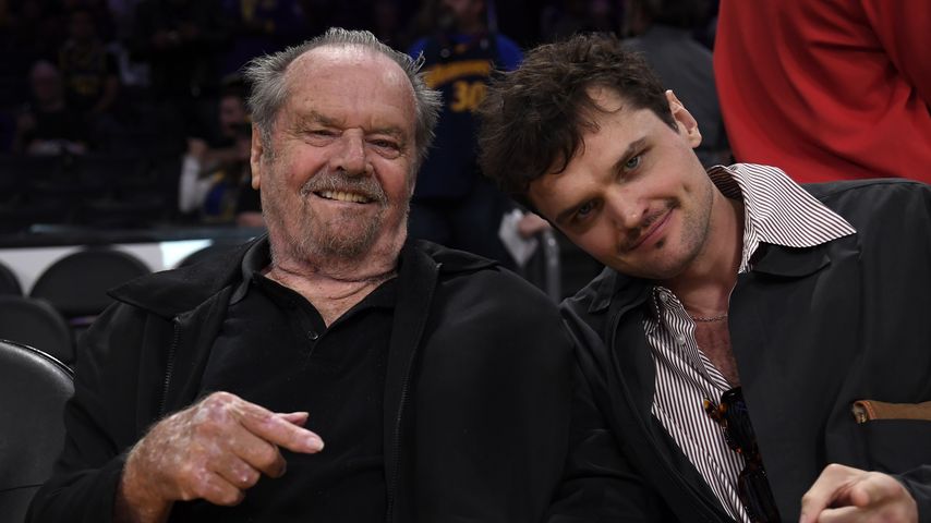Jack Nicholson und Sohn Ray beim Lakers-Spiel in Los Angeles, 2023