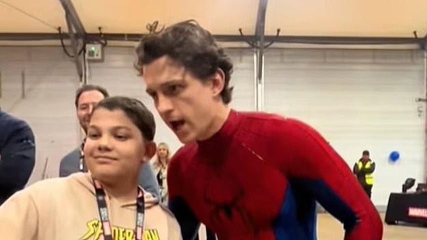 Jack und Tom Holland am Spiderman-Set in London