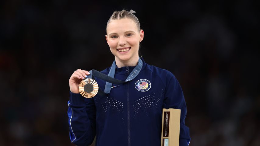 Turnerin Jade Carey (USA) bei den Olympischen Spielen in Paris 2024