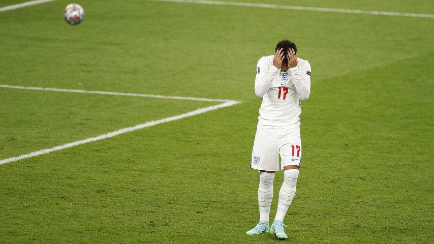 Jadon Sancho beim Elfmeterschießen im Fußball-EM-Finale